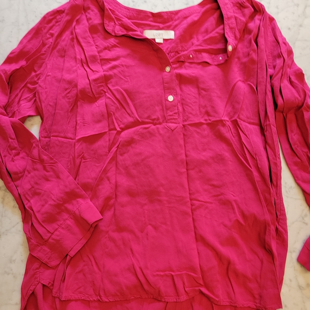 Fuchsia blouse LOFT